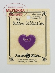 Фото Mill Hill Button Small Lilac Heart 86400