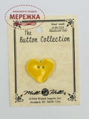 Фото Mill Hill Button Small Bright Yellow Heart 86401