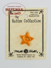 Фото Mill Hill Button Small Tangerine Star 86408