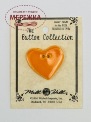 Фото Mill Hill Button Large Tangerine Heart 86415