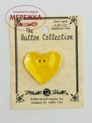 Фото Mill Hill Button Large Bright Yellow Heart 86417