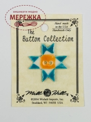 Фото Mill Hill Button Aqua/orange Ohio Star 86425