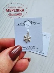 Фото Susan Clarke Originals Sm. Snowflake Charm PC-959 - Пришивний елемент 