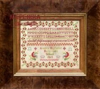 Фото Hands Across the Sea Samplers Схема Amelia Bachelor 1863