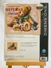 Фото набір для вишивання Діменшинз Ведмежа і котики