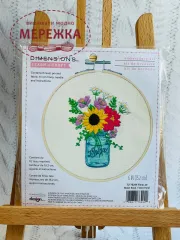 Фото набір для вишивання Діменшинз Квіткова банка 72-76294