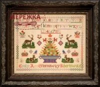 Фото Hands Across the Sea Samplers Схема Emily Ann Greenaway 1884