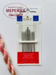 Фото DMC набір голок для вишивання з гострим кінцем, розмір 1-5 (16 шт) 1770/1