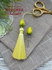 Фото Hobby Bee Набір китичка та голка-пін, Жовті бутони