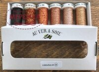 Фото Au Ver à Soie набір металізованих ниток Tresse #4 - Cuivrees