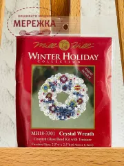 Фото Набір для вишивання у змішаній техніці Mill Hill Кришталевий вінок MH18-3301