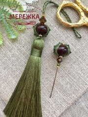 Фото Hobby Bee Набір китичка та голка-пін, Каштани