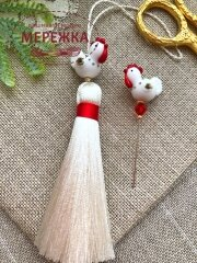 Фото Hobby Bee Набір китичка та голка-пін, Курочки