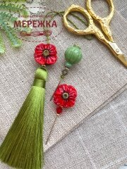 Фото Hobby Bee Набір китичка та голка-2 піни, Маки та маківка