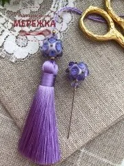 Фото Hobby Bee Набір голка-пін+китичка "Павич бузковий"