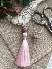 Фото Hobby Bee Набір голка-пін+китичка "Різдвяні кулі", рожеві