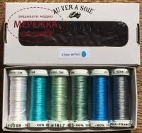 Фото Au Ver à Soie набір ниток Pack 6 Nuances De Paris - Bleu