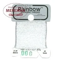 Фото Glissen Gloss Rainbow Blending Thread Iridescent Bright White RBT000
