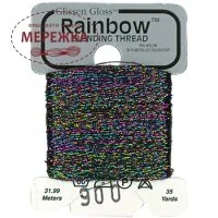 Фото Glissen Gloss Rainbow Blending Thread Multi Black RBT900