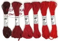 Фото Au Ver à Soie 100% шовк, Soie d'Alger Pack 6 Nuances - Red