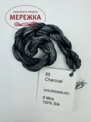 Фото Dinky Dyes шовк ручного фарбування Charcoal DD065