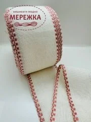 Фото Стрічка Vaupel and Heilenbeck біла, кант рожевий