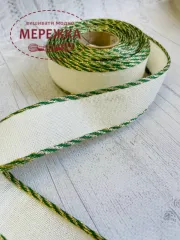 Фото стрічка для вишивання молочна 3 см.