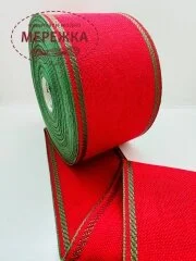 Фото Стрічка Vaupel and Heilenbeck червона, кант зелений, 9 см.