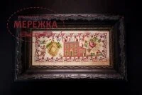 Фото Hands Across the Sea Samplers Схема The Rose and The Giant Pear 1888