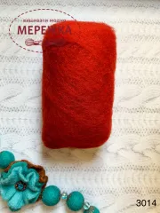 Фото вовна для валяння, колір червоний