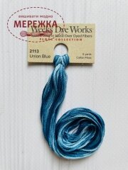 Фото Муліне ручного фарбування Weeks Dye Works Union Blue 2113