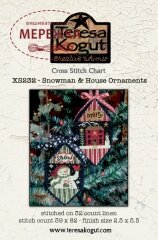 Схема для вишивання Teresa Kogut Snowman and House Ornaments фото