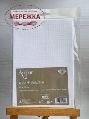 Фото Aida Anchor 14 ct, біла, 50 х 50 см, PREAXS-WT050
