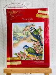 Фото набору для вишивання хрестиком Anchor Літні блакитні синиці PCE0505