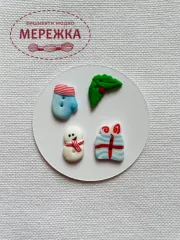 Набір пришивних ґудзиків Різдвяні пригоди фото