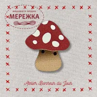 Фото Atelier Bonheur du jour Гудзик Мухомор AU-01-RG