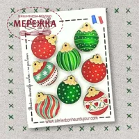 Фото Atelier Bonheur du jour Набір дерев'яних гудзиків B-09