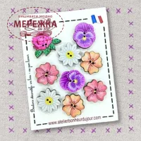 Фото Atelier Bonheur du jour Набір дерев'яних гудзиків B-11