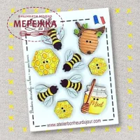 Фото Atelier Bonheur du jour Набір дерев'яних гудзиків B-14