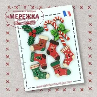 Фото Atelier Bonheur du jour Набір дерев'яних гудзиків B-35