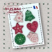 Фото Atelier Bonheur du jour Набір дерев'яних гудзиків B-32