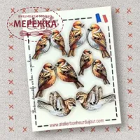 Фото Atelier Bonheur du jour Набір дерев'яних гудзиків B-41