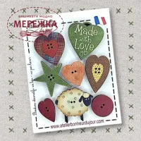 Фото Atelier Bonheur du jour Набір дерев'яних гудзиків B-25