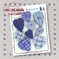 Фото Atelier Bonheur du jour Набір дерев'яних гудзиків B-30-BL