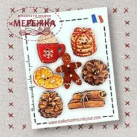 Фото Atelier Bonheur du jour Набір дерев'яних гудзиків B-36