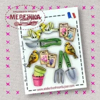 Фото Atelier Bonheur du jour Набір дерев'яних гудзиків B-37