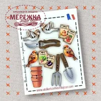 Фото Atelier Bonheur du jour Набір дерев'яних гудзиків B-38