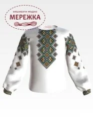 Фото Блуза дитяча Барвиста Вишиванка Квітуче Прикарпаття БД081