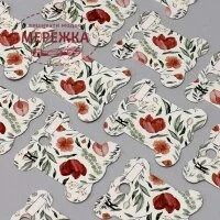 Фото Картонні бобіни 48 шт. Кольорова Весняний букет БК-07