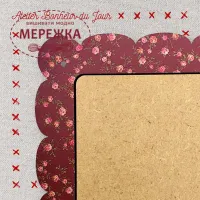 Фото Atelier Bonheur du jour Рамка Cadre nuage Rectangle, троянди на бордовому CD-35-FDBD